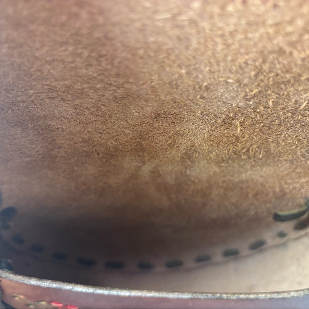Vintage 70’s Tool Leather Handmade Hippie Shoulder Bag - Picture 8 of 15